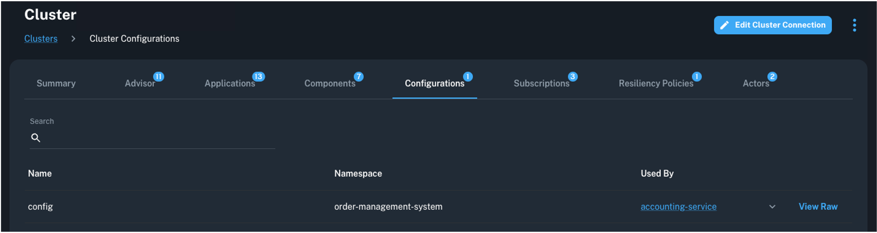 config list